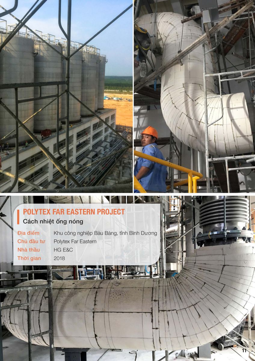 Dự án cách nhiệt ống nóng Polytex Far Eastern